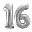 xx zestaw balonow srebrny liczba 16