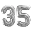 xx zestaw balonow srebrny liczba 35