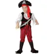 xx zestaw dla dzieci czerwony pirat koszula z zabotem spodnie z nakladkami na buty pasek kapelu