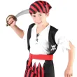 xx zestaw dla dzieci pasiasty pirat spodnie bluzka z kamizelka pasek bandana rozm 130 140 cm