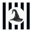 xx zse serwetki papierowe paw halloween bialo czarne kapelusz 33x33 cm 20 szt