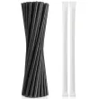 xx zsl rurki slomki wielokrotnego uzytku w bibulce czarne 7 5x240 mm 200 szt