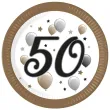 xx zta talerzyki papierowe 50 urodziny fsc 23 cm 8 szt