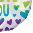 yy bfk balon foliowy 18 cir i love you holo rainbow hearts zapakowany