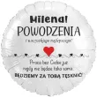zabawny prezent dla kolegi kolezanki na odejscie z pracy balon foliowy serce imie bialy 18