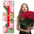 zakladka do ksiazki z dlugopisem tulipany dzien kobiet 18 cm
