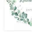 zaproszenia 10 rocznica slubu eukaliptus beauty 15x15 cm 8 szt