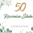 zaproszenia 50 rocznica slubu eukaliptus beauty 15x15 cm 8 szt