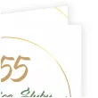 zaproszenia 55 rocznica slubu eukaliptus beauty 15x15 cm 8 szt