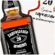 zaproszenia butelka whisky 20 urodziny 14 8x6 cm 6 szt