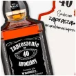 zaproszenia butelka whisky 40 urodziny 14 8x6 cm 6 szt