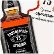 zaproszenia butelka whisky 75 urodziny 14 8x6 cm 6 szt