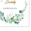 zaproszenia chrzest swiety eukaliptus beauty 15x15 cm 8 szt
