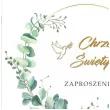 zaproszenia chrzest swiety eukaliptus beauty 15x15 cm 8 szt