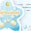 zaproszenia gwiazdeczka urodziny baloniki niebieski 10 4x13 2 cm 6 szt
