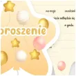 zaproszenia gwiazdeczka urodziny baloniki rozowy 10 4x13 2 cm 6 szt
