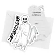 zaproszenia happy halloween duch 10 2x11 5 cm 6 szt