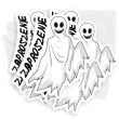 zaproszenia happy halloween duch 10 2x11 5 cm 6 szt
