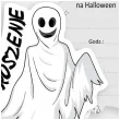 zaproszenia happy halloween duch 10 2x11 5 cm 6 szt