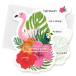 zaproszenia hawaje aloha flaming i tukan 10x14 5 cm 6 szt