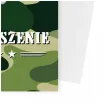 zaproszenia ksiazeczka wojskowa moro 9x13 cm 1 szt