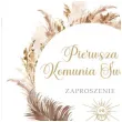 zaproszenia na komunie boho pierwsza komunia swieta 15x15 cm 8 szt