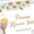 zaproszenia na komunie margaretkowy zawrot glowy pierwsza komunia swieta 14 8x10 5 cm 8 szt