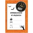 zaproszenia nawiedzony dom halloween pomaranczowy congee 6 szt