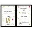 zaproszenia urodzinowe 18 black gold dekoracjepolska 14 8 x 10 5 cm 10 szt