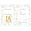 zaproszenia urodzinowe 18 white gold viper 10 szt