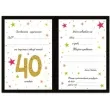 zaproszenia urodzinowe 40 black gold viper 10 szt
