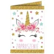 zaproszenia urodzinowe jednorozec gold dekoracjepolska 10 szt