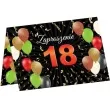 zaproszenia urodziny 18 balony congee 6 szt