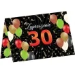 zaproszenia urodziny 30 balony congee 6 szt