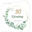 zaproszenia urodziny 30 eukaliptus beauty 15x15 cm 8 szt