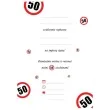 zaproszenia urodziny 50 traffic birthday congee 6 szt