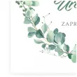 zaproszenia urodziny 60 eukaliptus beauty 15x15 cm 8 szt