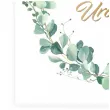 zaproszenia urodziny eukaliptus beauty 15x15 cm 8 szt
