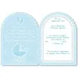 zaproszenia z koperta chrzest blekitny wozeczek 10 szt