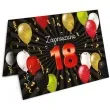 zaproszenia z koperta urodziny 18 black red 10 szt