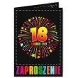 zaproszenia z koperta urodziny 18 fajerwerki 1 szt