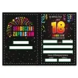 zaproszenia z koperta urodziny 18 fajerwerki 1 szt