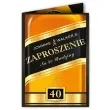 zaproszenia z koperta urodziny 40 johnnie 10 szt