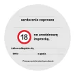 zaproszenie 18 urodziny traffic 15x15 cm 1 szt