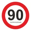 zaproszenie 90 urodziny traffic 15x15 cm 1 szt