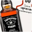 zaproszenie butelka whisky 60 urodziny 14 8x6 cm 1 szt
