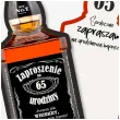 zaproszenie butelka whisky 65 urodziny 14 8x6 cm 1 szt