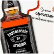 zaproszenie butelka whisky urodziny 14 8x6 cm 1 szt