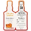 zaproszenie butelka whisky zamykana 50 urodziny 6x14 8 cm 1 szt