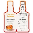 zaproszenie butelka whisky zamykana 75 urodziny 6x14 8 cm 1 szt